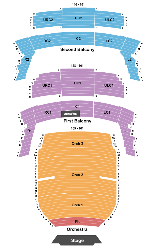 Bass Concert Hall Wicked Seating Chart